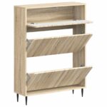 vidaXL Skriňa na topánky ZWOLLE 78 x 24 x 103 cm Kompozitné drevo – Obrázok 2