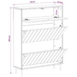 vidaXL Skriňa na topánky ZWOLLE 78 x 24 x 103 cm Kompozitné drevo – Obrázok 8