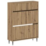 vidaXL Skriňa na topánky ZWOLLE 78 x 24 x 103 cm Kompozitné drevo