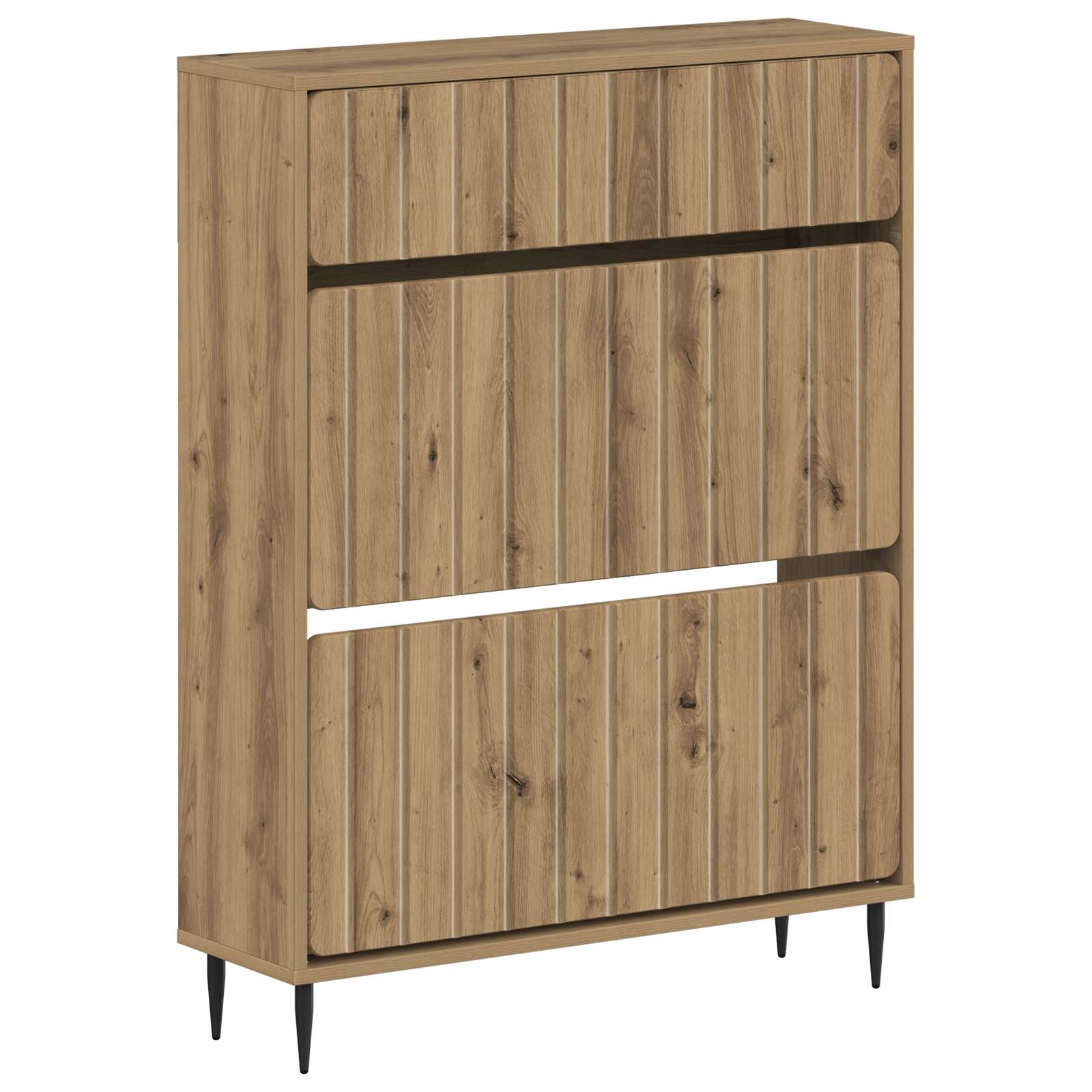 896444_1.jpg vidaXL Skriňa na topánky ZWOLLE 78 x 24 x 103 cm Kompozitné drevo – Obrázok 1