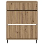 vidaXL Skriňa na topánky ZWOLLE 78 x 24 x 103 cm Kompozitné drevo – Obrázok 3
