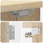 vidaXL Skriňa na terč ZWOLLE Dub sonoma 52,5 x 10,5 x 57,5 cm – Obrázok 6