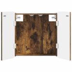 vidaXL Skriňa na terč ZWOLLE Dymový dub 52,5 x 10,5 x 57,5 cm