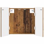 vidaXL Skriňa na terč ZWOLLE Staré drevo 52,5 x 10,5 x 57,5 cm