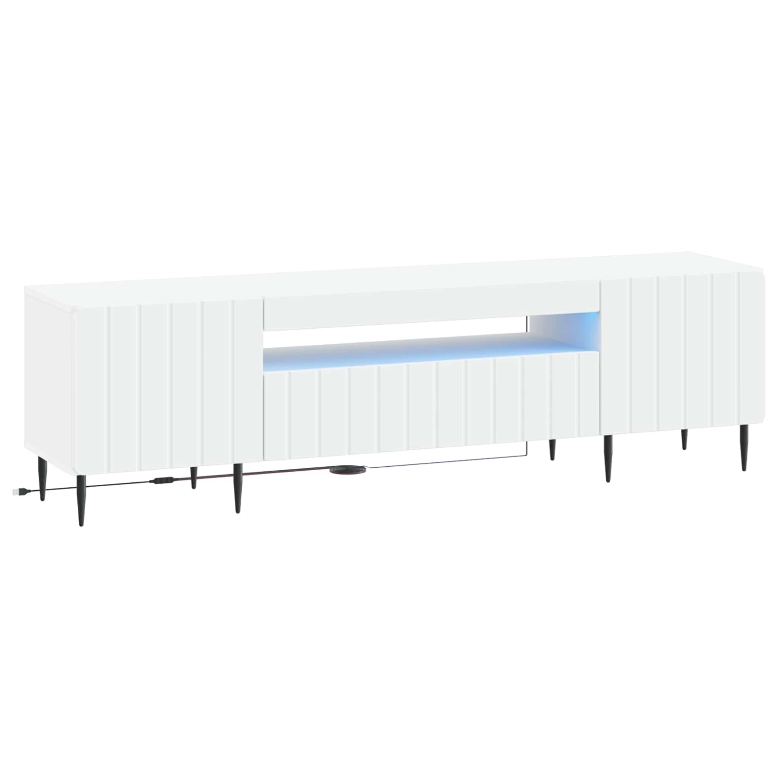 896465_1.jpg vidaXL LED TV kabinet Biela Kompozitné drevo – Obrázok 1