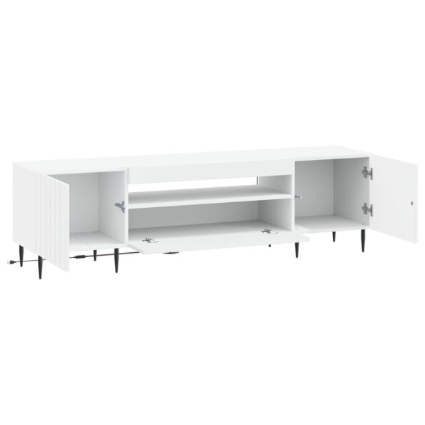 vidaXL LED TV kabinet Biela Kompozitné drevo – Obrázok 3