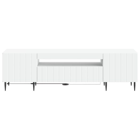 vidaXL LED TV kabinet Biela Kompozitné drevo – Obrázok 4