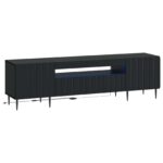 vidaXL LED TV kabinet Čierna Kompozitné drevo