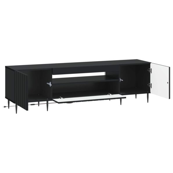vidaXL LED TV kabinet Čierna Kompozitné drevo – Obrázok 3