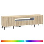vidaXL LED TV kabinet Dub sonoma Kompozitné drevo – Obrázok 2