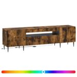 vidaXL LED TV kabinet Dymový dub Kompozitné drevo – Obrázok 2