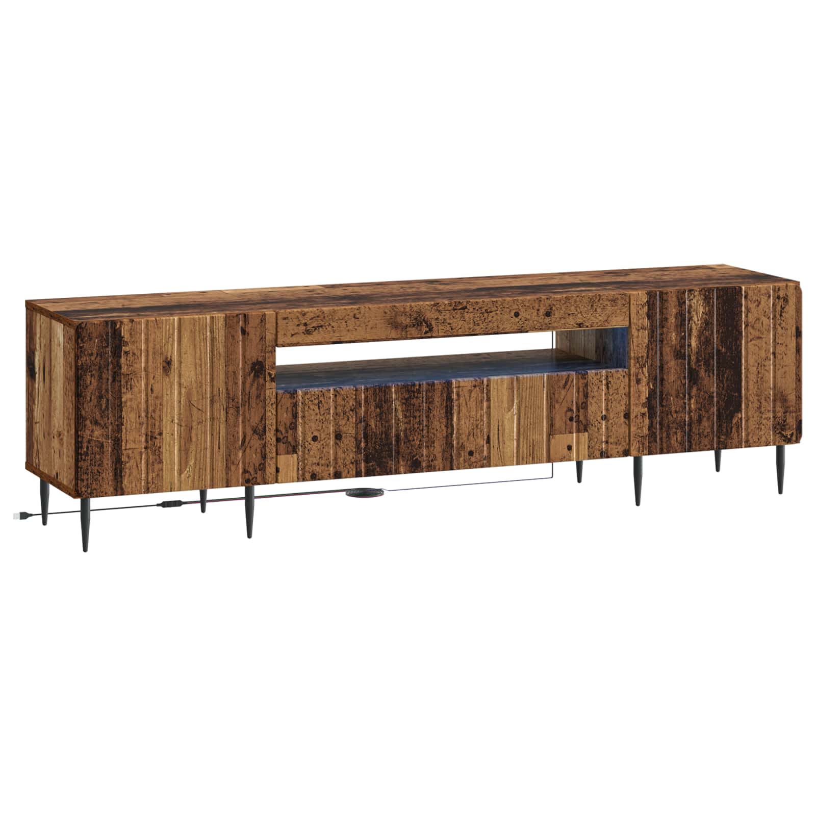 896473_1.jpg vidaXL LED TV kabinet Staré drevo Kompozitné drevo – Obrázok 1