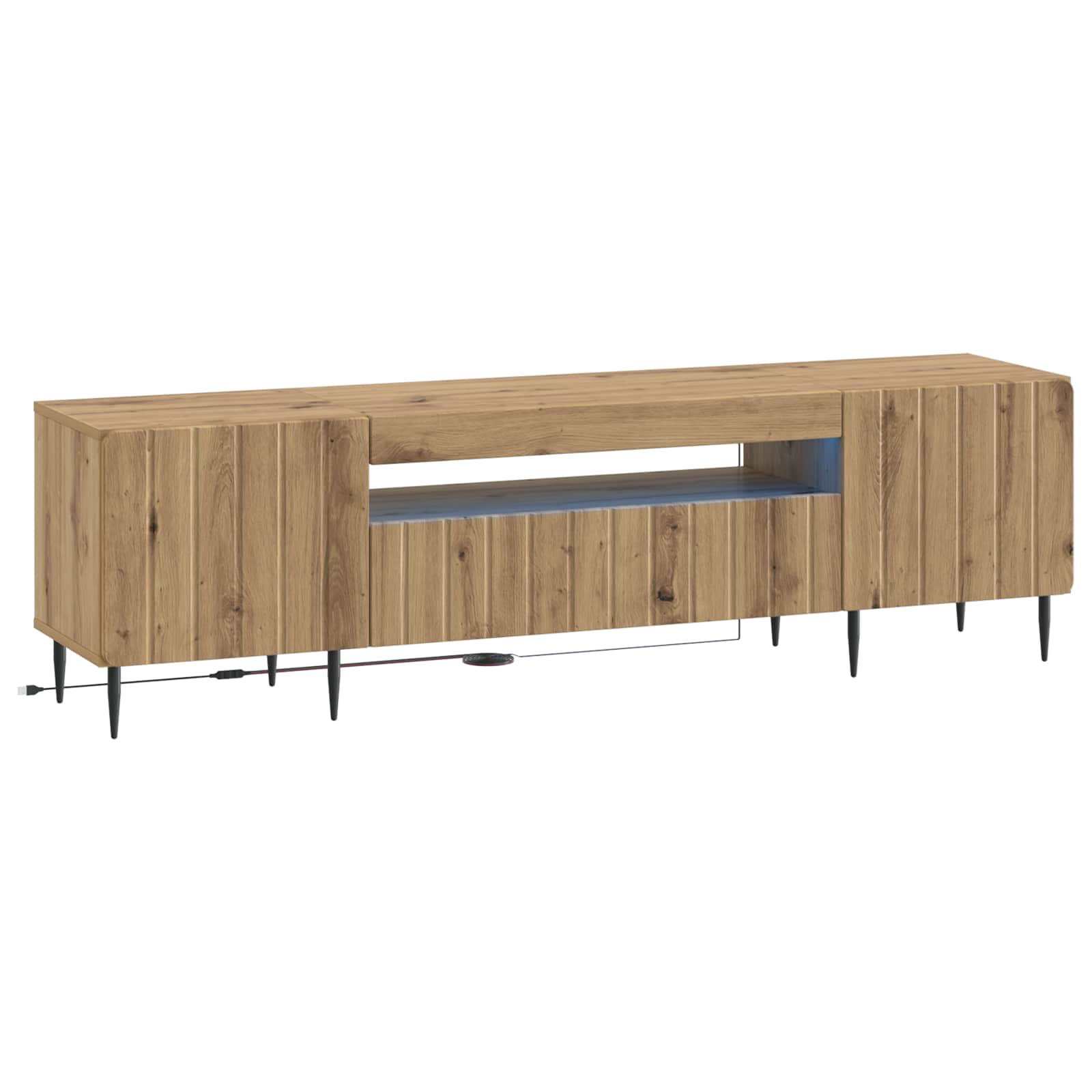 896474_1.jpg vidaXL LED TV kabinet Dub artisan Kompozitné drevo – Obrázok 1