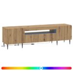 vidaXL LED TV kabinet Dub artisan Kompozitné drevo – Obrázok 2