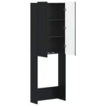 vidaXL Toaletná skriňa ZWOLLE Čierna 66 x 25,5 x 190 cm – Obrázok 2