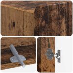 vidaXL Toaletná skriňa ZWOLLE Staré drevo 66 x 25,5 x 190 cm – Obrázok 6
