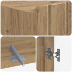vidaXL Toaletná skriňa ZWOLLE Dub artisan 66 x 25,5 x 190 cm – Obrázok 6