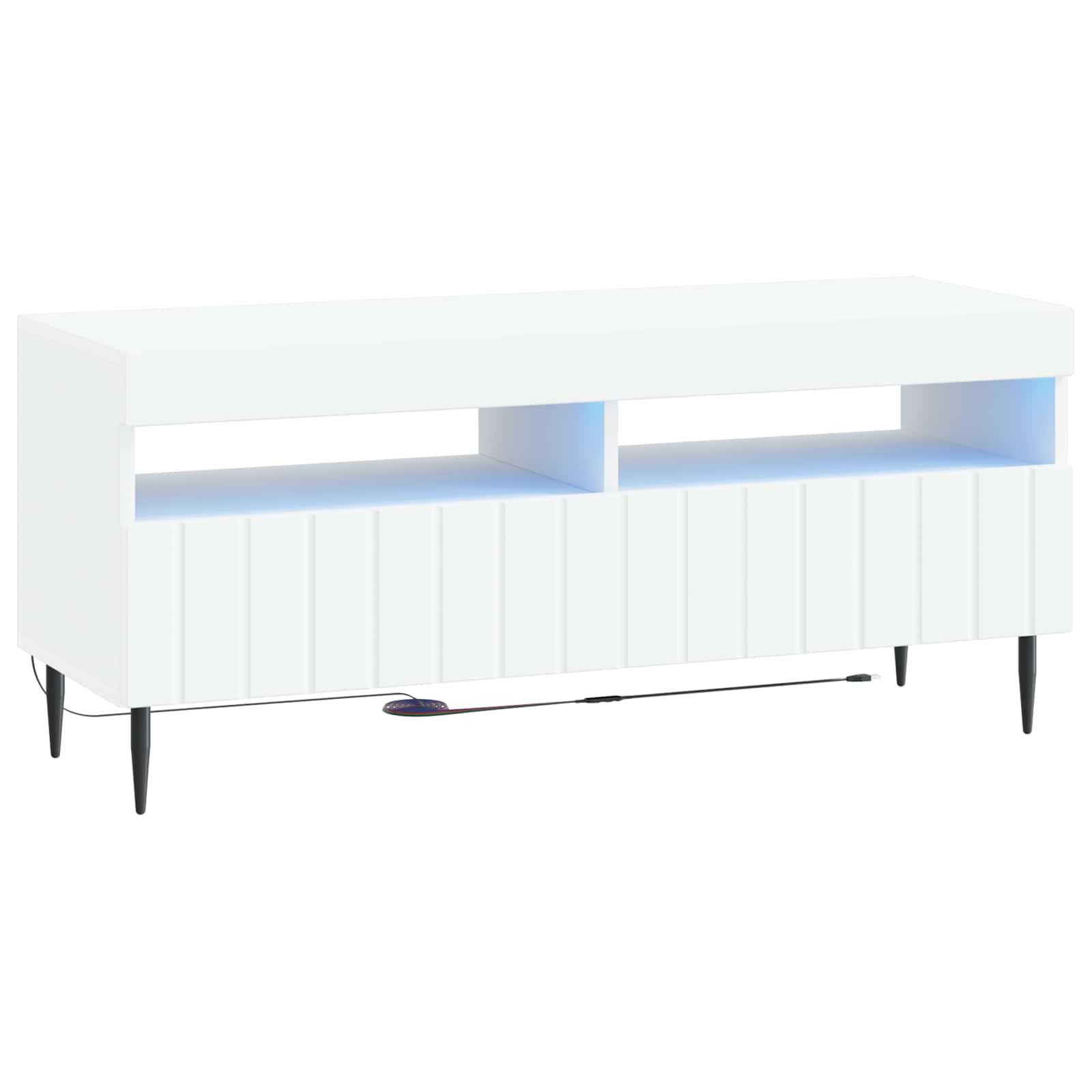 896545_1.jpg vidaXL LED TV kabinet Biela Kompozitné drevo – Obrázok 1