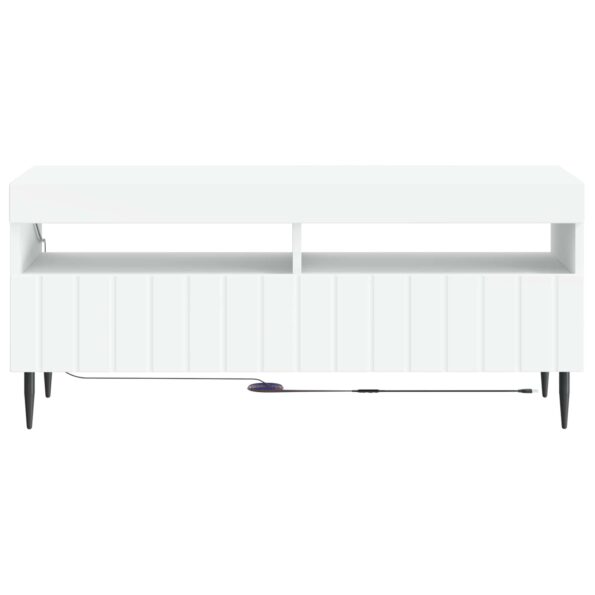 vidaXL LED TV kabinet Biela Kompozitné drevo – Obrázok 4
