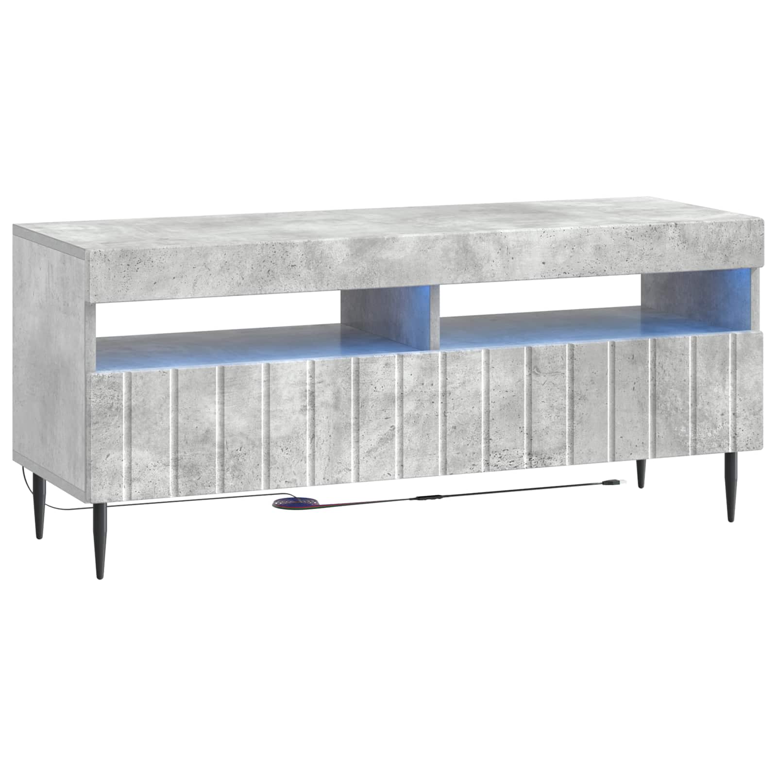 896548_1.jpg vidaXL LED TV kabinet Betónovo sivá Kompozitné drevo – Obrázok 1