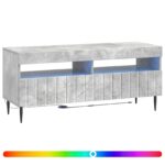 vidaXL LED TV kabinet Betónovo sivá Kompozitné drevo – Obrázok 2