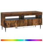 vidaXL LED TV kabinet Dymový dub Kompozitné drevo – Obrázok 2