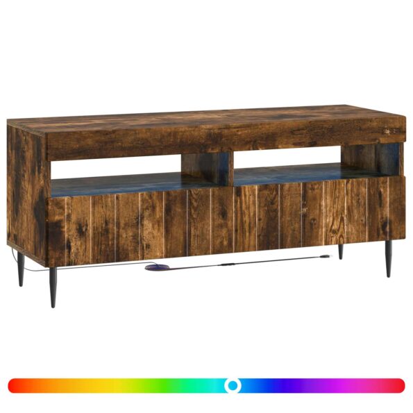 vidaXL LED TV kabinet Dymový dub Kompozitné drevo – Obrázok 2
