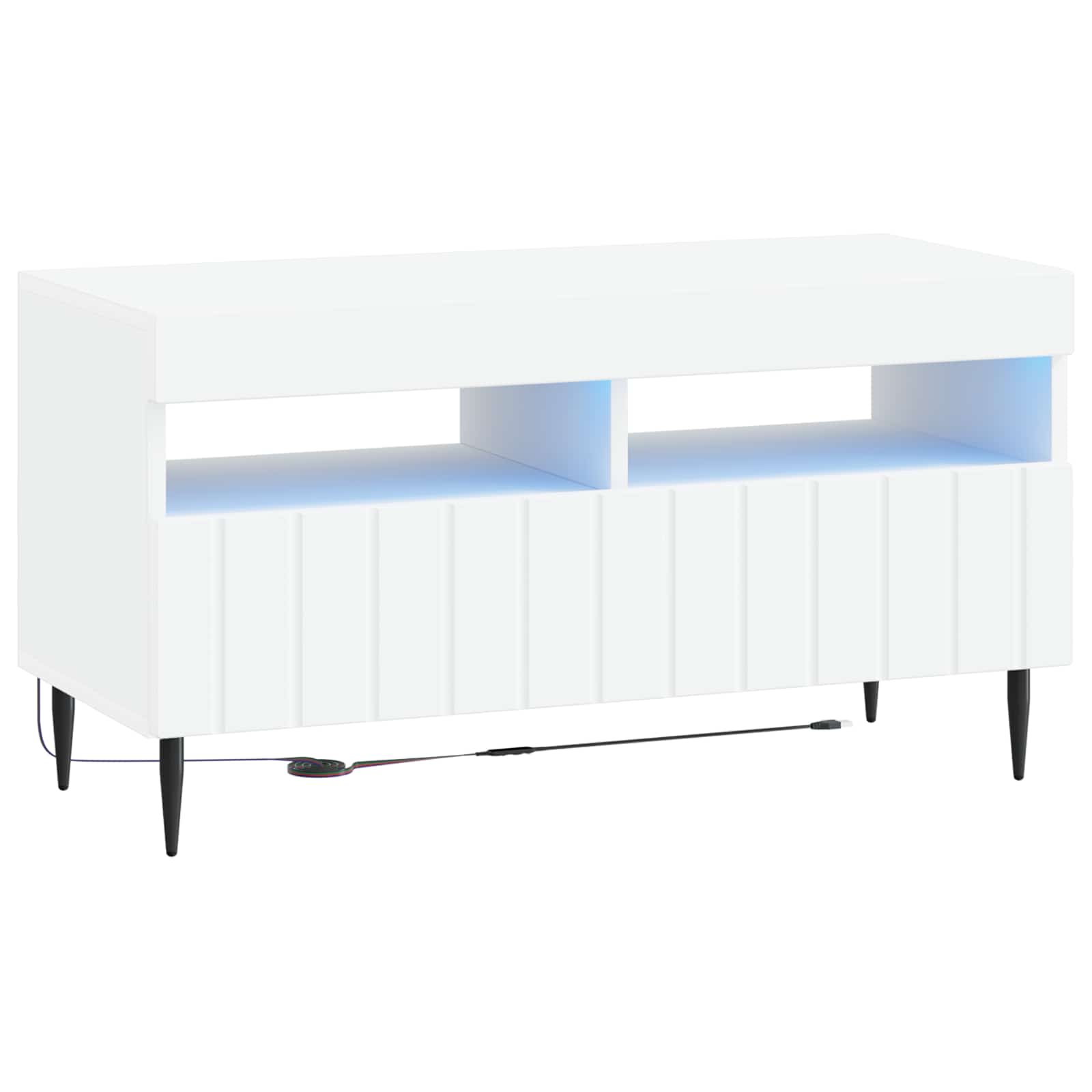 896555_1.jpg vidaXL LED TV kabinet Biela Kompozitné drevo – Obrázok 1