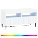 vidaXL LED TV kabinet Biela Kompozitné drevo – Obrázok 2