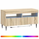 vidaXL LED TV kabinet Dub sonoma Kompozitné drevo – Obrázok 2