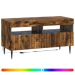 vidaXL LED TV kabinet Dymový dub Kompozitné drevo – Obrázok 2
