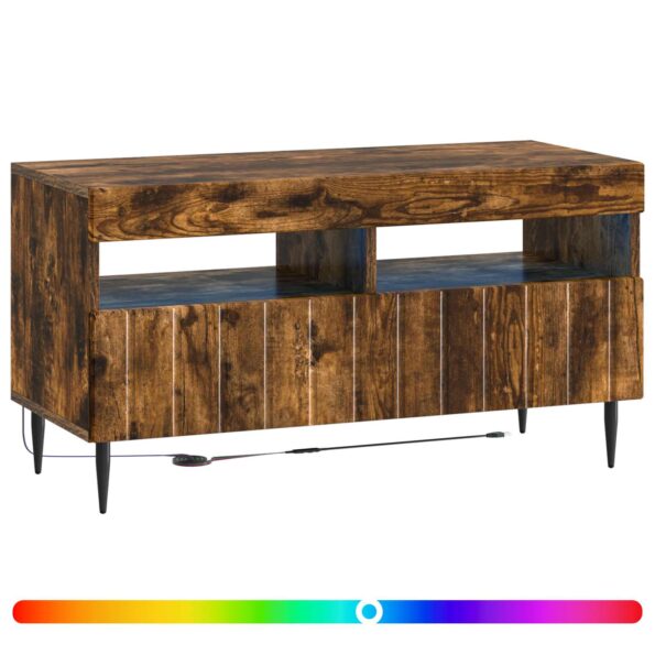 vidaXL LED TV kabinet Dymový dub Kompozitné drevo – Obrázok 2