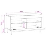 vidaXL LED TV kabinet Staré drevo Kompozitné drevo – Obrázok 9