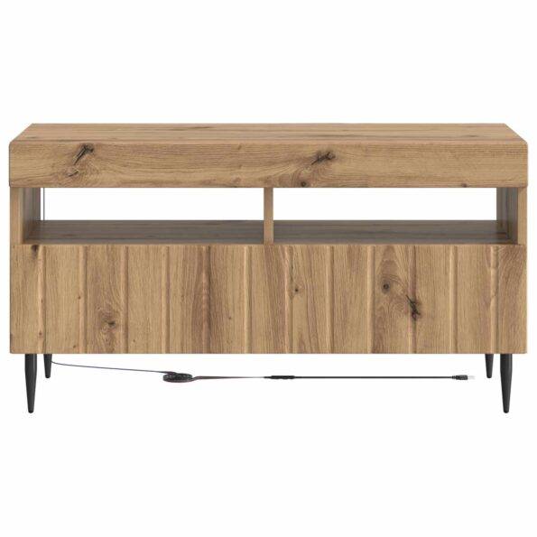 vidaXL LED TV kabinet Dub artisan Kompozitné drevo – Obrázok 4