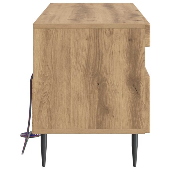 vidaXL LED TV kabinet Dub artisan Kompozitné drevo – Obrázok 5