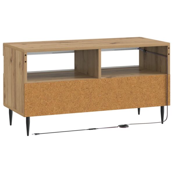 vidaXL LED TV kabinet Dub artisan Kompozitné drevo – Obrázok 6