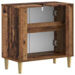 vidaXL Kúpeľňová skrinka pod umývadlo ARNHEM Staré drevo – Obrázok 5