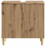 vidaXL Kúpeľňová skrinka pod umývadlo ARNHEM Dub artisan – Obrázok 3
