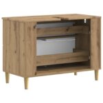 vidaXL Kúpeľňová skrinka pod umývadlo ARNHEM Dub artisan – Obrázok 5