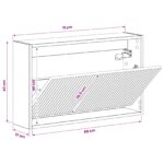 vidaXL Nástenný botník ARNHEM 71 x 17 x 43 cm Kompozitné drevo – Obrázok 8