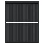vidaXL Nástenný botník ARNHEM 71 x 17 x 86 cm Kompozitné drevo Čierna – Obrázok 3
