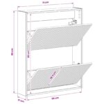 vidaXL Nástenný botník ARNHEM 71 x 17 x 86 cm Kompozitné drevo – Obrázok 7