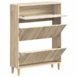 vidaXL Skriňa na topánky ARNHEM 78 x 24 x 103 cm Kompozitné drevo – Obrázok 2