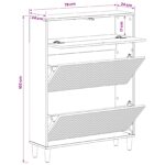 vidaXL Skriňa na topánky ARNHEM 78 x 24 x 103 cm Kompozitné drevo – Obrázok 8