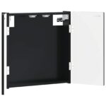 vidaXL Skriňa na terč ARNHEM Čierna 52,5 x 10,5 x 53,5 cm – Obrázok 2