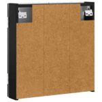 vidaXL Skriňa na terč ARNHEM Čierna 52,5 x 10,5 x 53,5 cm – Obrázok 5