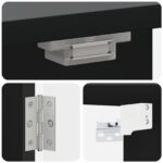 vidaXL Skriňa na terč ARNHEM Čierna 52,5 x 10,5 x 53,5 cm – Obrázok 6