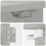 vidaXL Skriňa na terč ARNHEM Betónovo sivá 52,5 x 10,5 x 53,5 cm – Obrázok 6