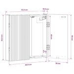 vidaXL Skriňa na terč ARNHEM Dymový dub 52,5 x 10,5 x 53,5 cm – Obrázok 8