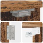 vidaXL Skriňa na terč ARNHEM Staré drevo 52,5 x 10,5 x 53,5 cm – Obrázok 6